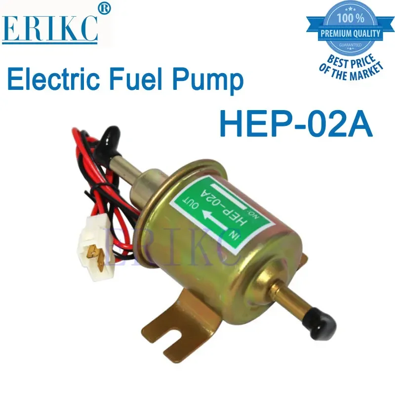 ERIKC Electric Fuel Pump HEP-02A Universal Diesel Petrol Gasoline 12V Low Pressure For Most Car Carburetor Motorcycle ATV HEP02A