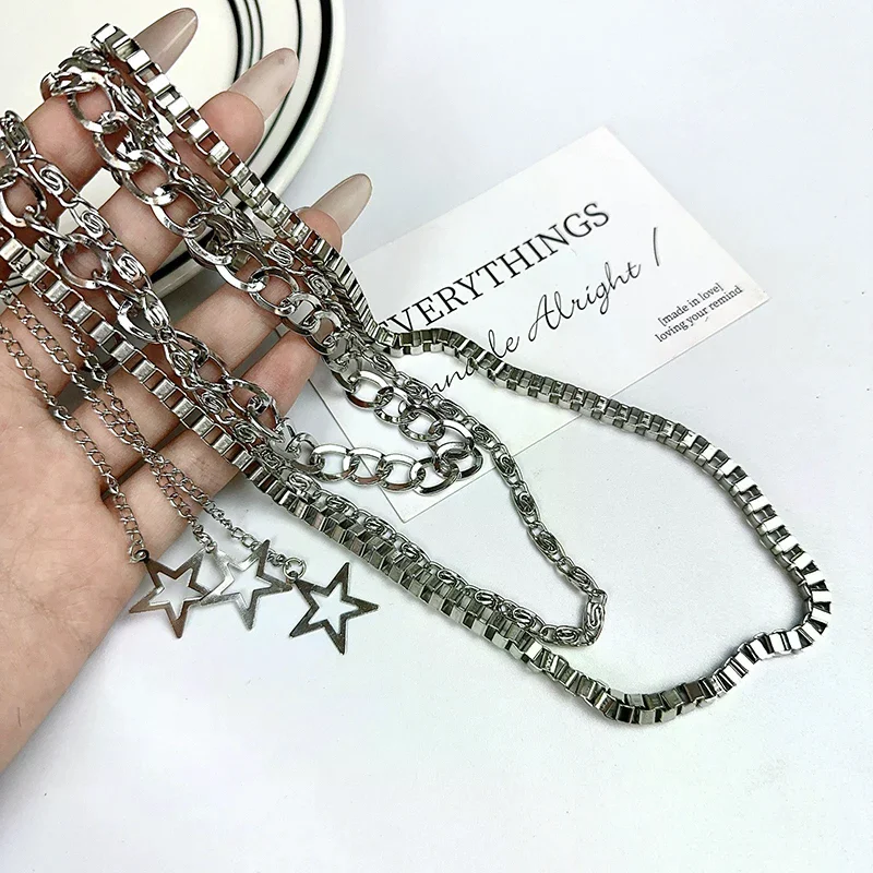 Star Pendant Pants Jeans Belt Keychains Chain Jewelry Tassel Metal Waist Chain Pants Chain Clothing view 3