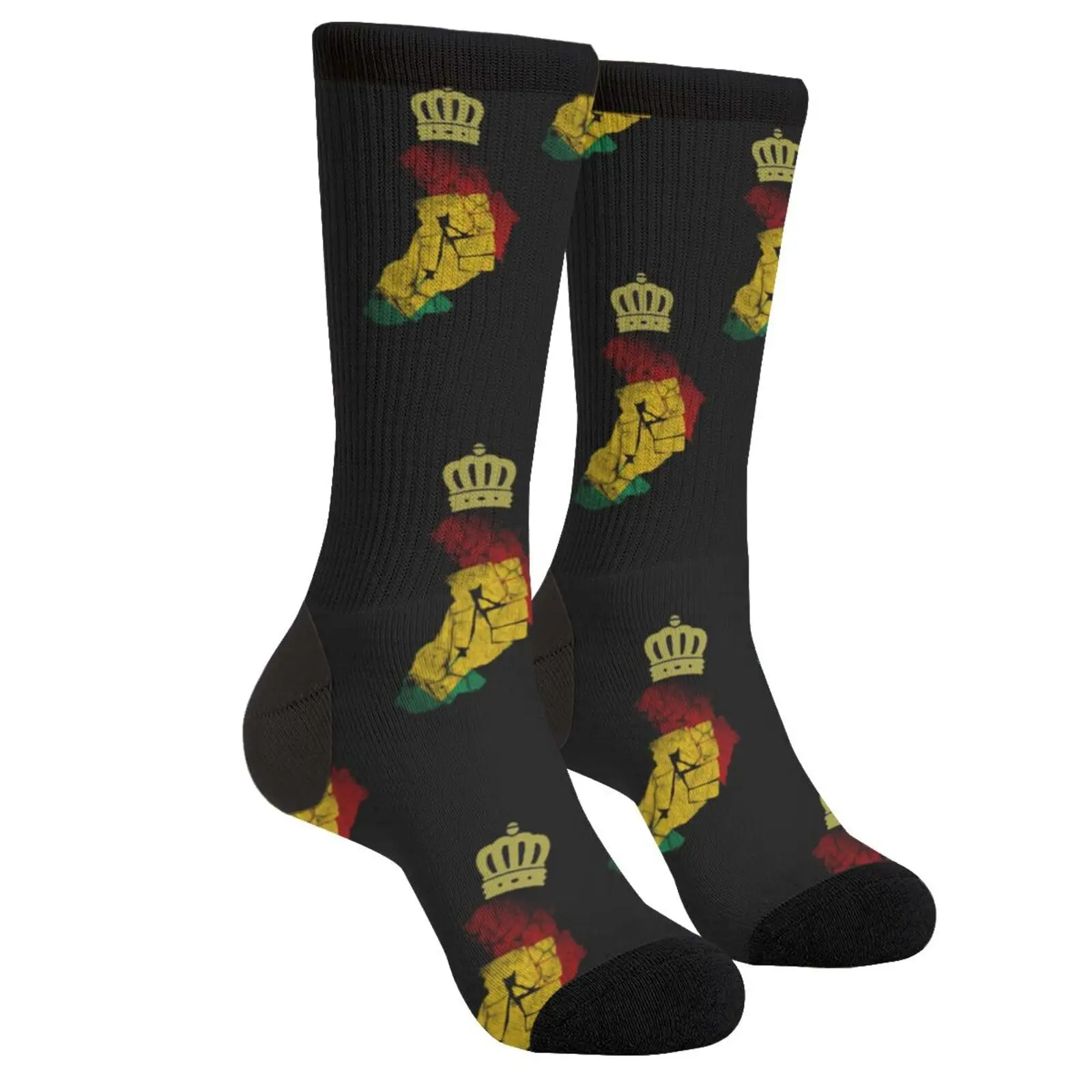 Pan African Flag Colors American Casual Funny Funky Novelty Fashion Socks For Men Women