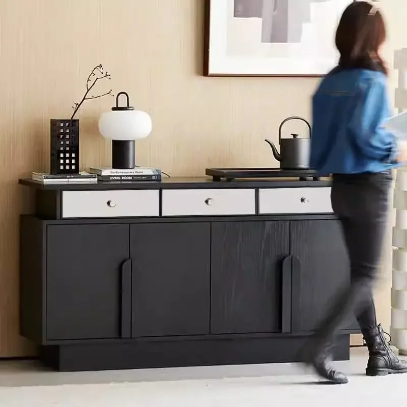 Modern simple living room integrated against the wall Dining room partition side cabinet Small apartment storage cabinet