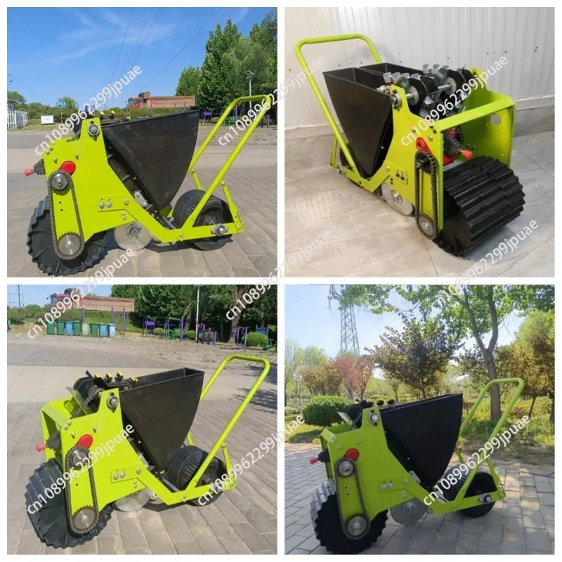 2 Rows Hand Garlic Planter Manual Seed Drill Portable Agricultural Planting Seeder Machine for Farm Use