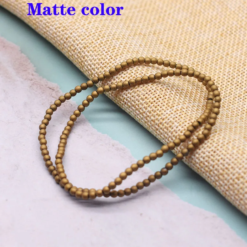 3mm 145pcs Matte Plating Color Austria Crystal Glass Beads Round Loose Spacer Beads for Jewelry Making DIY Accessories