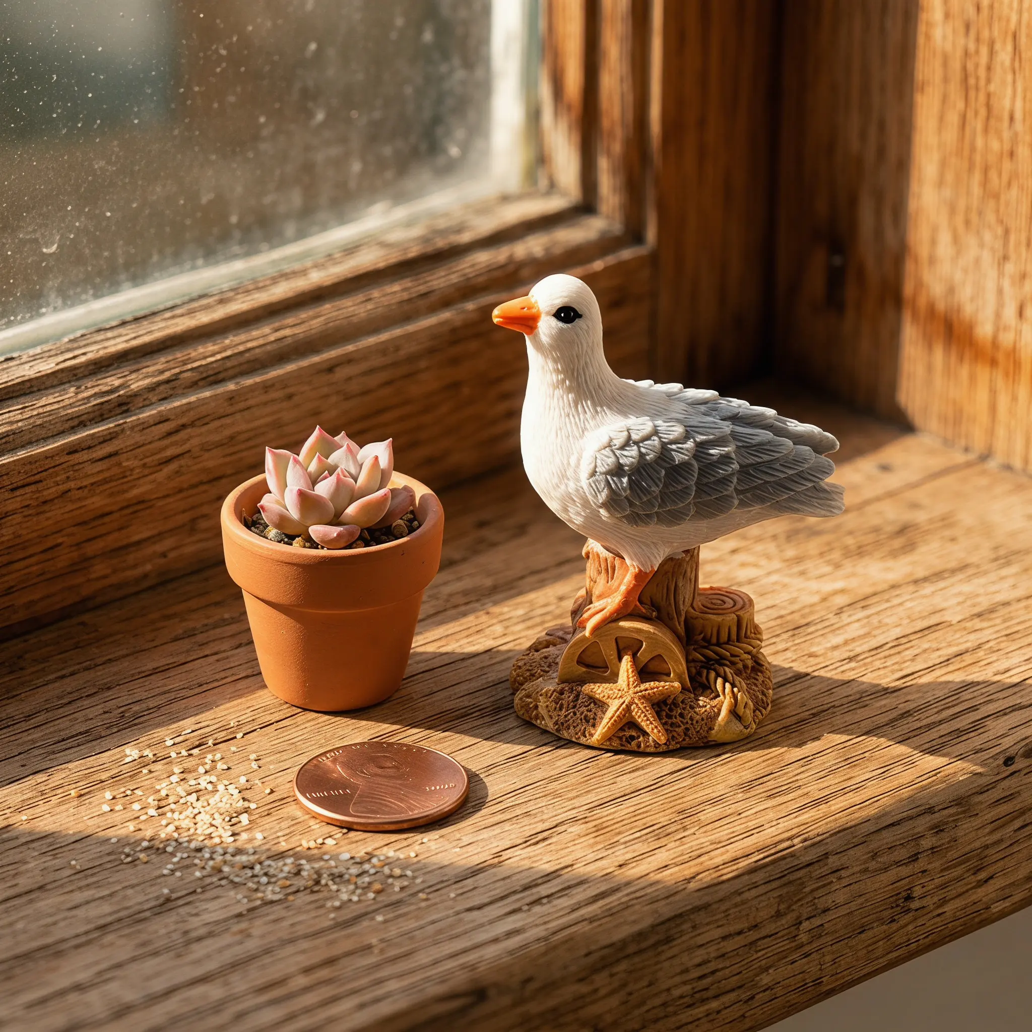12Pcs Resin Seagull Statue Mediterranean Coastal Decor Sea Bird Sculpture Desktop Garden Tabletop Nautical Micro Landscape