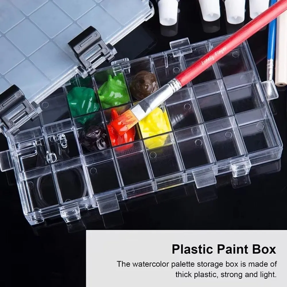 

Палитра-лоток для красок на 12/24/36 ячеек, герметичный, непротекаемый, портативный, для акрила и акварели