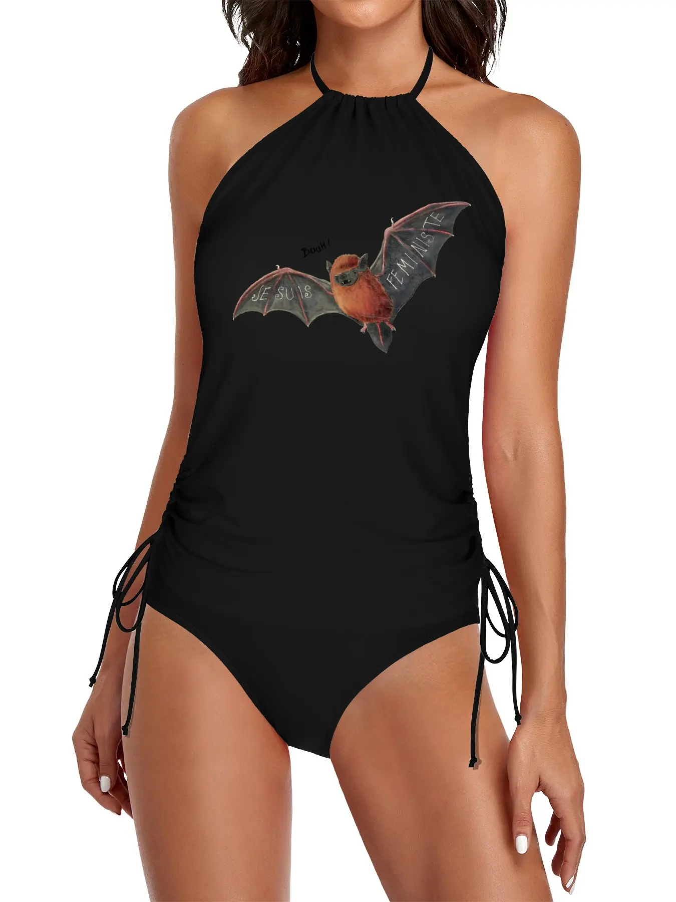 

How to scare the Mascus - bats & feminism Split Swimsuit Set luxury bikini beach dresses for women Women's beach clothing