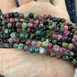 Natural Tourmaline Stone Beads 15'' Freeform Potato DIY Loose Beads For Jewelry Making Beads Women Bracelet Necklace Gift