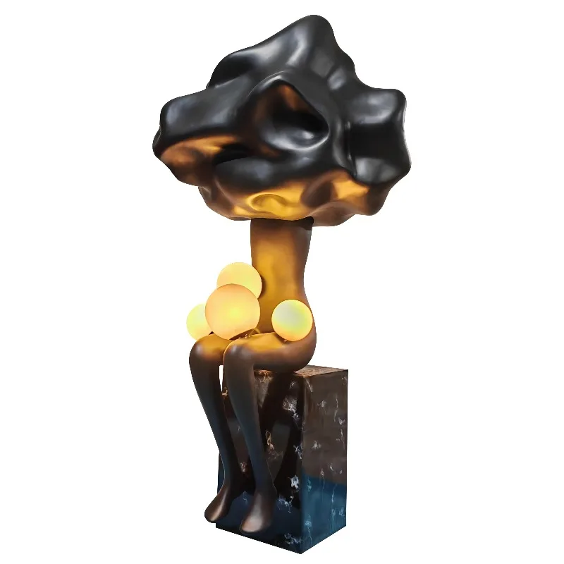 Modern body sculpture floor lamp, creative lighting, exhibition hall, art hotel lobby decoration