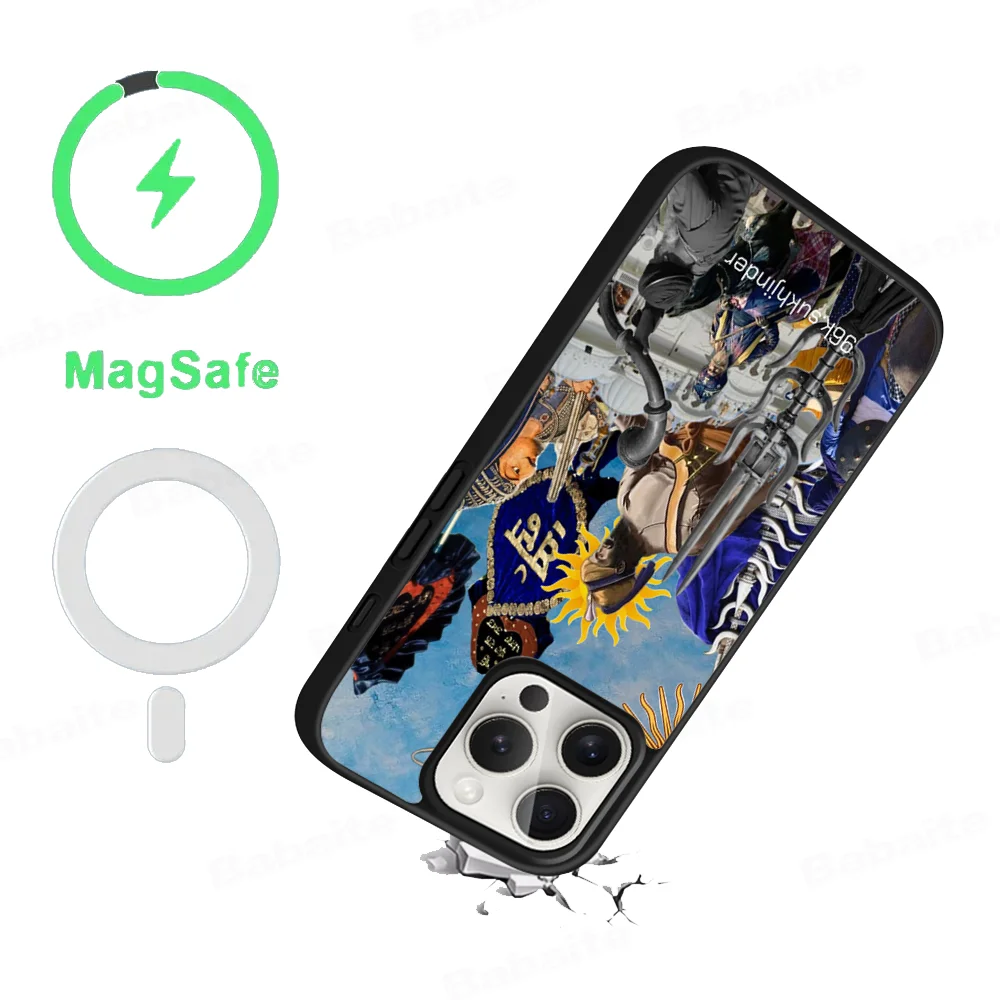 Nihang Singh Sikh Warrior Phone Case Magnetic Case For iPhone 16 14 13 12 11 15 Pro Max Plus For Magsafe Wireless Charge Cover