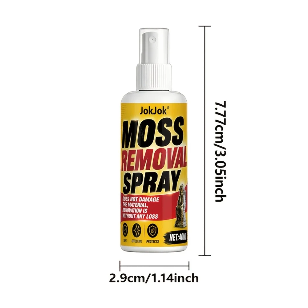 Stone Moss Removal Spray, Stone Statue Renewal Cleaner, Remove Moss, Yellow Stains on Marble, Tombstones, Garden Stone Decor, Br