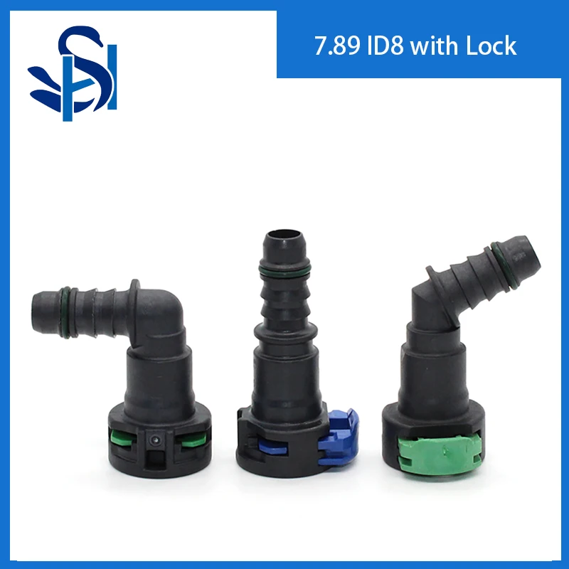 7.89 ID8 with Lock Auto Car Fuel Line Hose Coupler Quick Release Connector Fuel Line Rubber Hose Carburetor Part