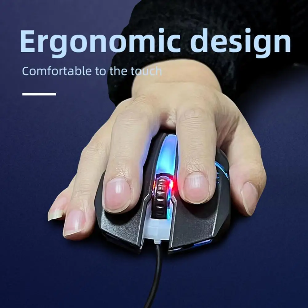 USB Wired Mini Gaming Mouse 1000 DPI Optical 3 Button RGB USB Wired Ergonomic Mouse Mice For PC Desktop Laptop Computer Gamer