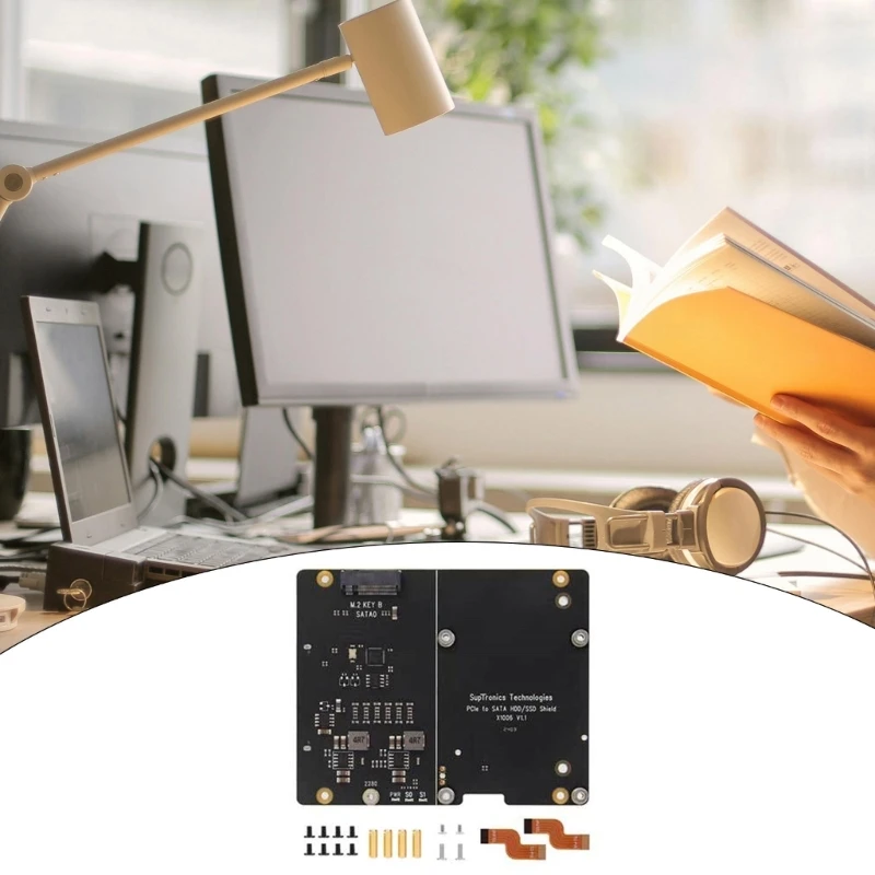 X1006 PCIe Expansion Board for 2.5" Disks and M.2 Key B SSD Fast Speed Storage Solution for  RPI 5