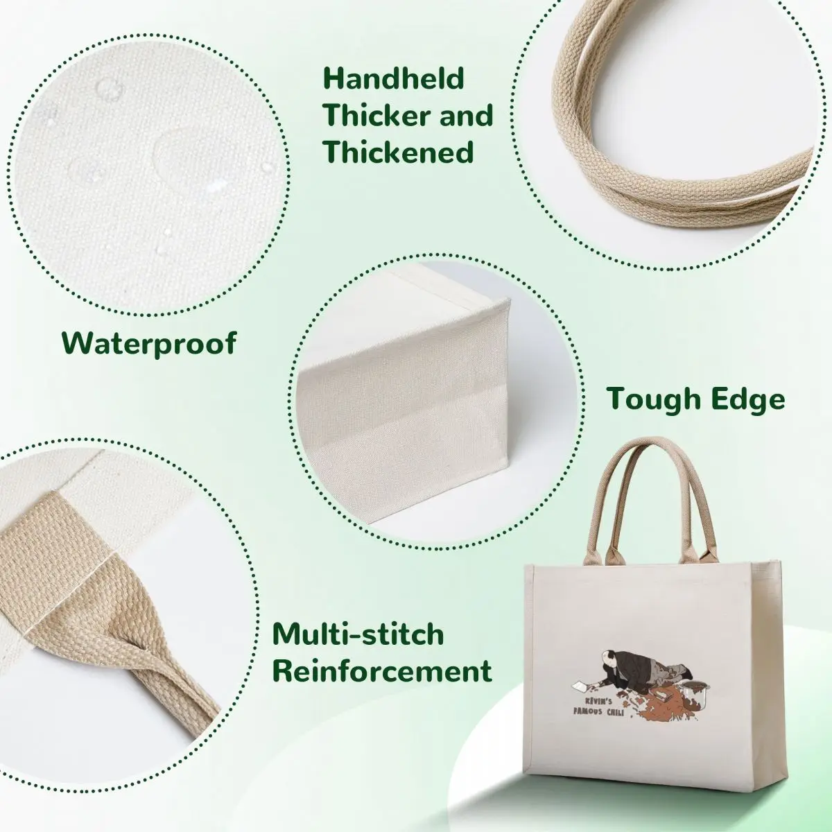 KEVIN'S FAMOUS CHILI Tote Bag Canvas shoulder bag Shopper Women bags