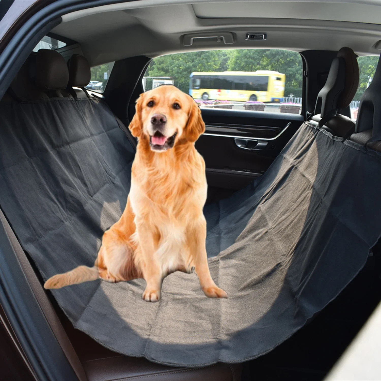 

Comfortable, Durable Waterproof Essential Pet Travel Hammock for Dogs - Keep Your Car Seats Safe and Stylish with this Rear Back