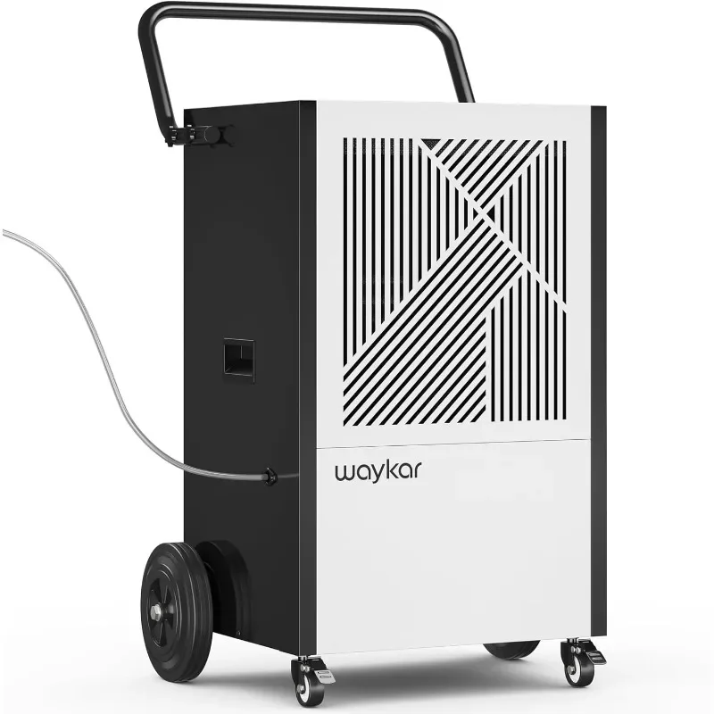 Waykar 216 Pints Commercial Dehumidifier with Pump, Drain Hose and Washable Filter Space up to 8500 Sq. Ft, for Basements