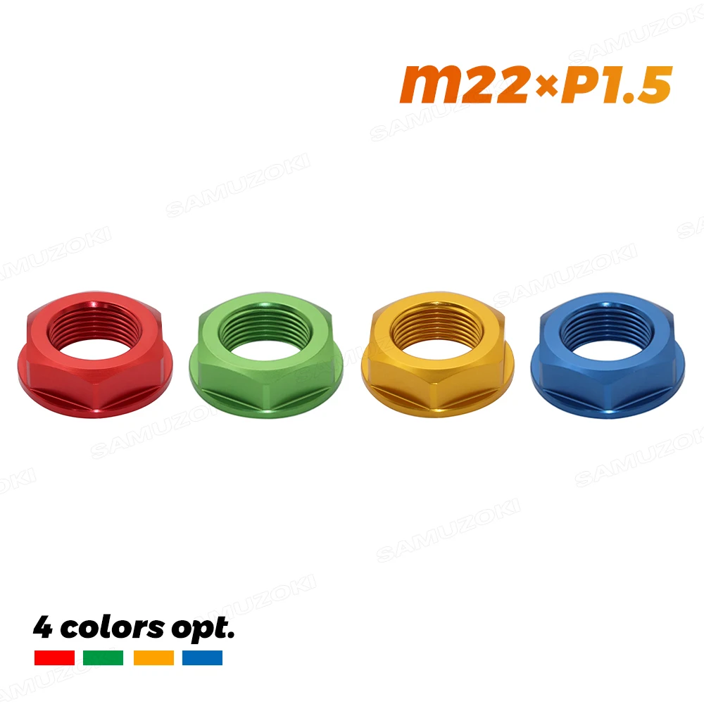 M22 Rear Wheel Axle Shaft Lock Nut Screw Rim For Honda CR125R CR250R 00-07 CRF450L CRF250RX CRF450RX KX 125 250 450 F R