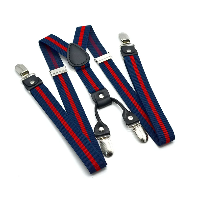 10 Pcs Striped Suspenders Men 4 Clips Braces Male Casual Tirante Trousers Strap Suspensorios Men Interior Gothic Accessories