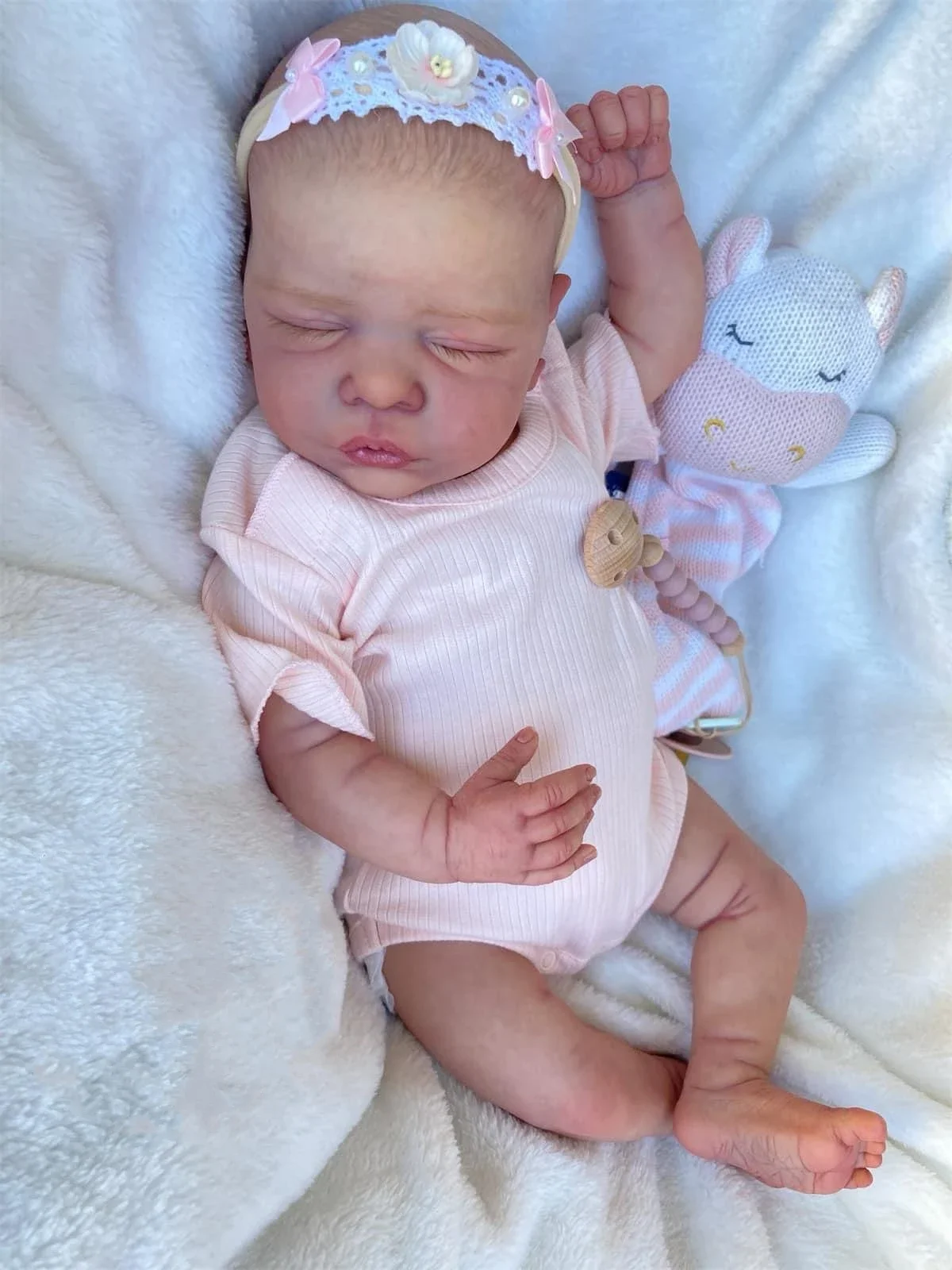 

19 Inches Romy Lifelike Reborn Baby Realistic Soft Body Newborn Finished Hair-painted Doll Children Gift Dolls