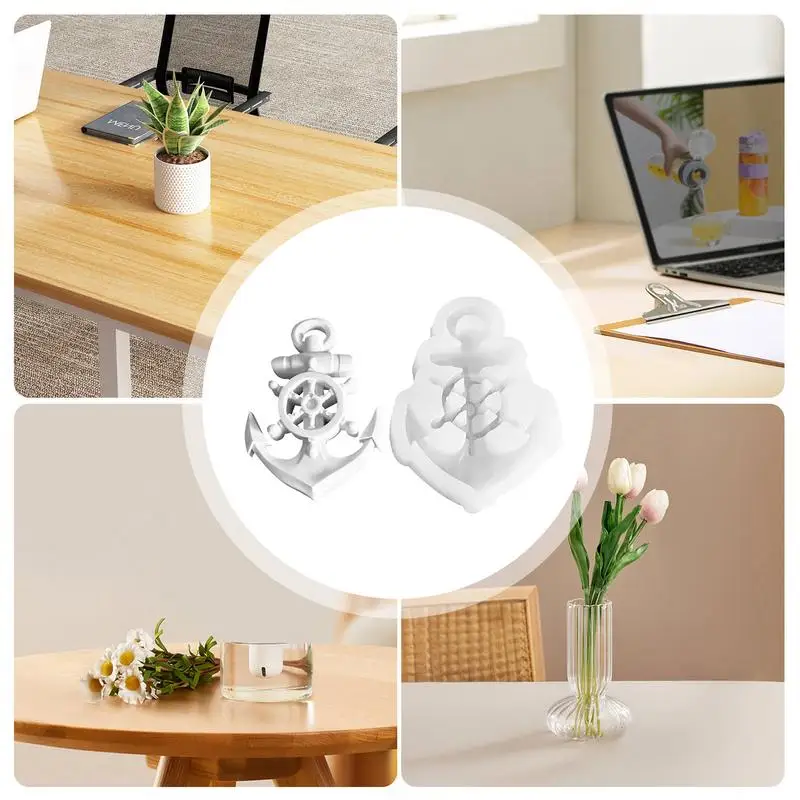 Ship Anchor Mold Ship Anchor Reusable Silicone DIY Mold Beginner-Friendly Epoxy Casting Resin Mold Easily Unmold For Candles