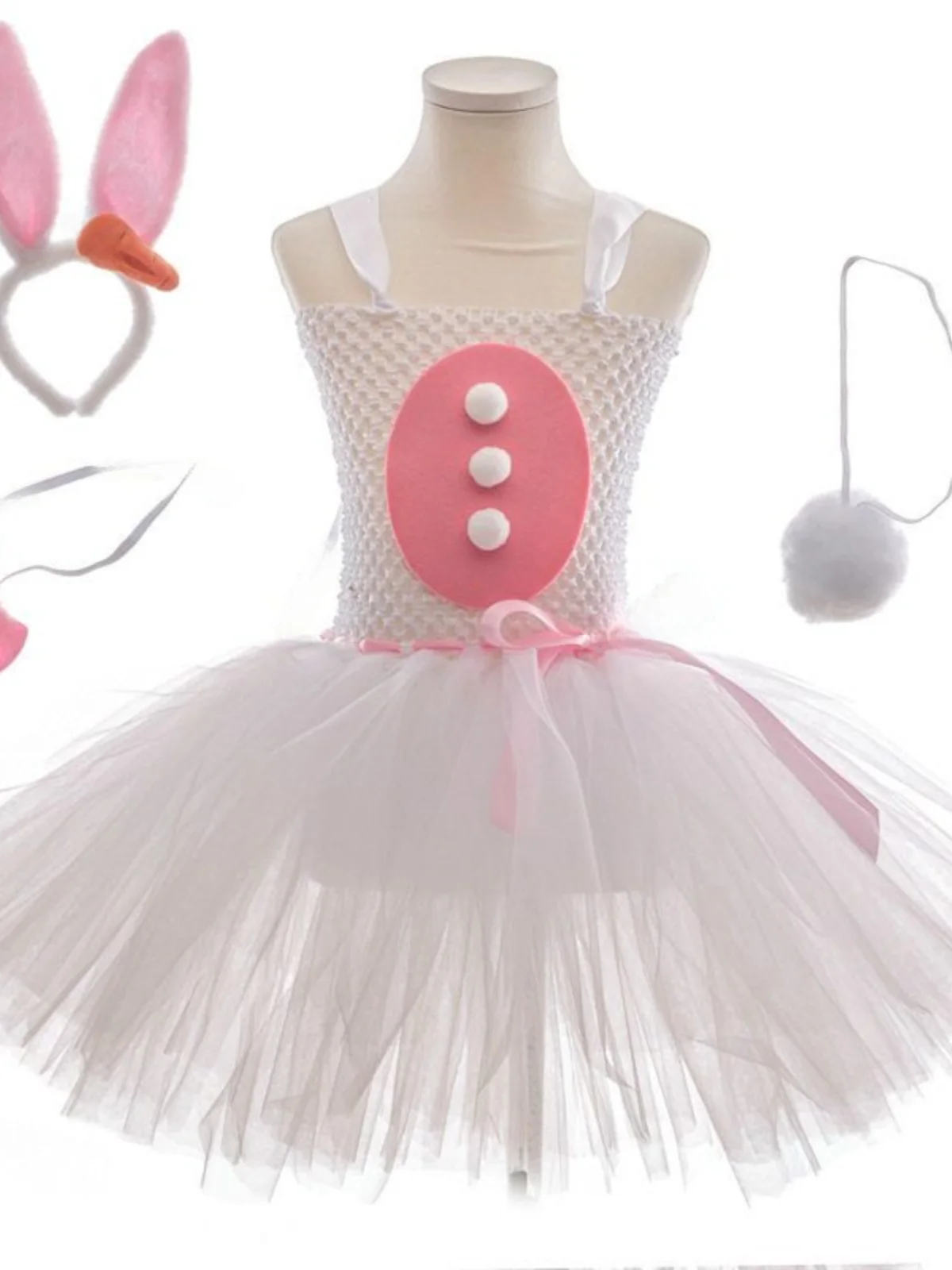 

Princ Sle Birthday Girl Dr Розовая пышная юбка с пайетками Sweet Fem Rabbit Princ Dr костюм на Хэллоуин или юбка