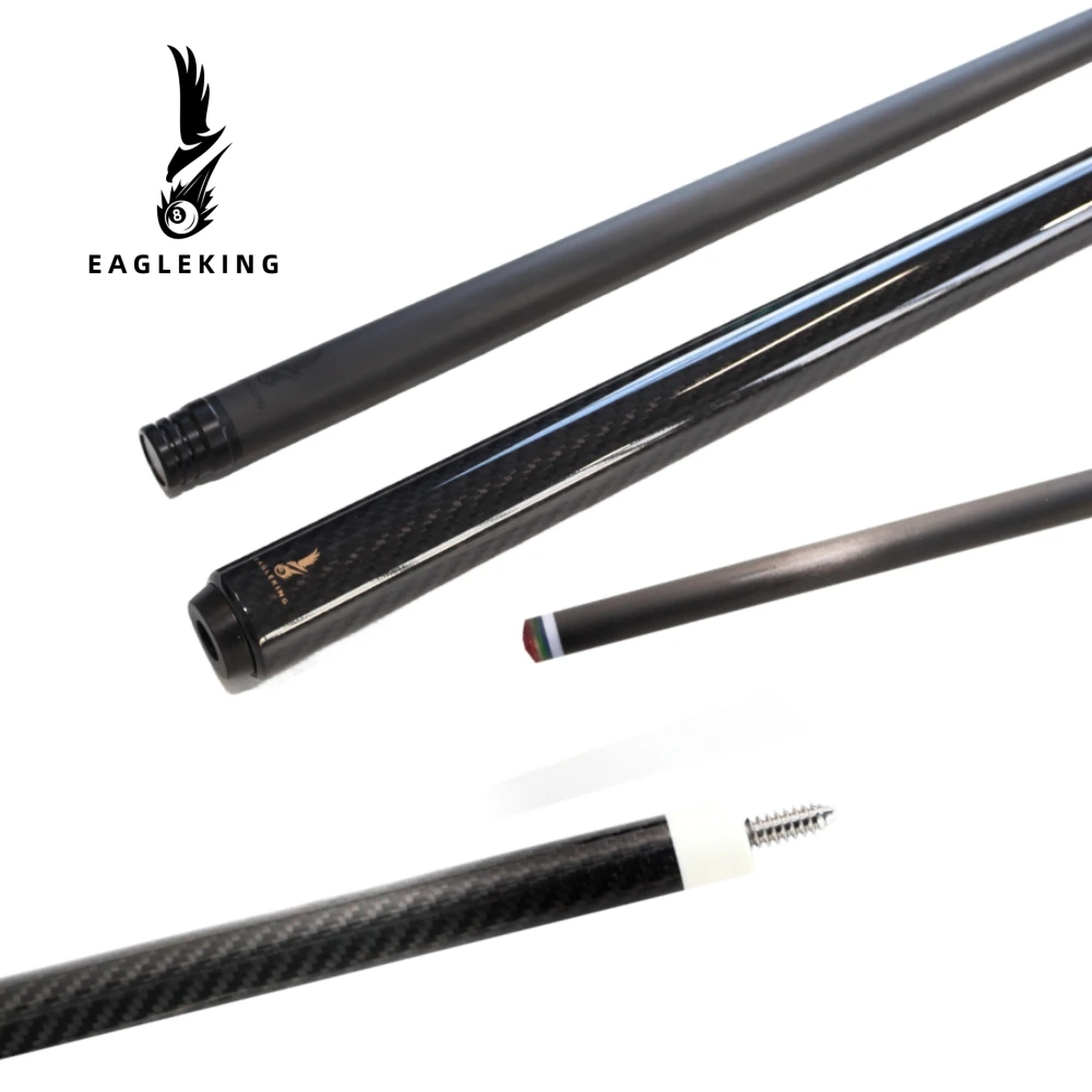 New 3K Twill Carbon Fiber Pool Cue Carbon Fiber Shaft 12.9mm Tip 1/2 Cue 19oz 58inch Black Technology Carbon Fiber Billiards Cue