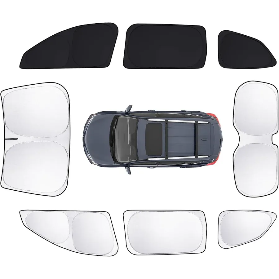 

8pcs Car Window Shades for Subaru Ascent 20192024 2025 Accessories Windshield Side Rear Full Sunshade Sun Visor UV Blocking Pri