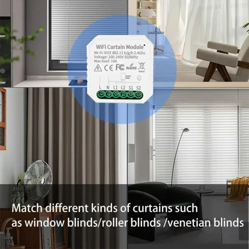 Tuya WiFi Smart Curtain Switch For Roller Shutter Blind Motor Rolling Shutter Door Works With Alexa Google Home Assistant