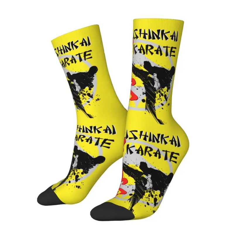 Cute Print Kyokushi Karate Socks for Women Men Stretchy Summer Autumn Winter Martial Arts Crew Socks