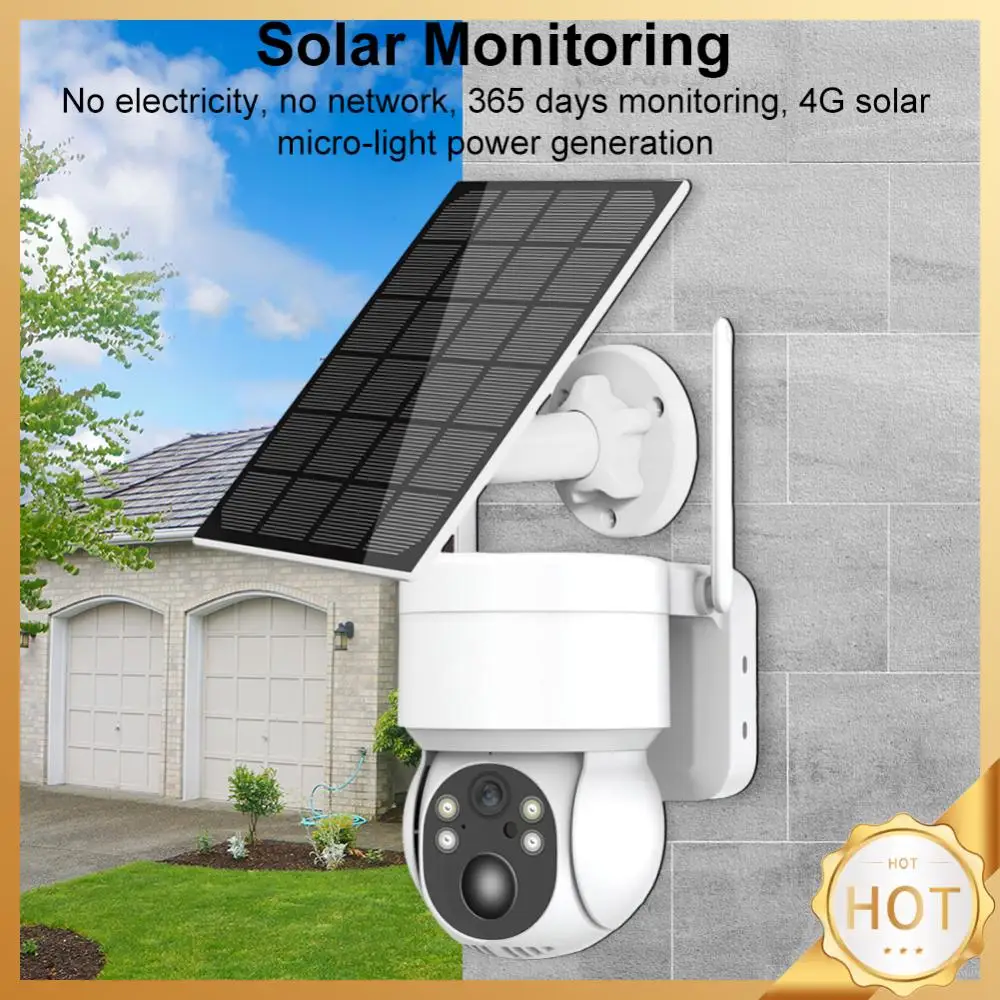 

Solar 2MP Wifi Surveillance Camera 1080P Battery Powered PIR Motion Detection Color Night Vision IP65 Waterproof for Home Office