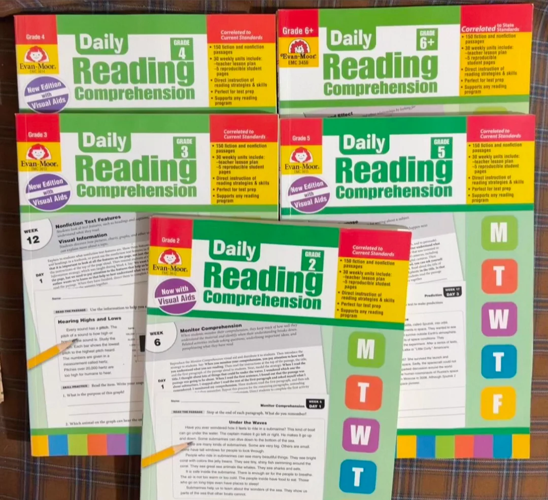 1 book Daily Math Practice Workbook Grades 1-6 Evan-Moor Math Practice Book for Kids Homeschool Educational Learning Books