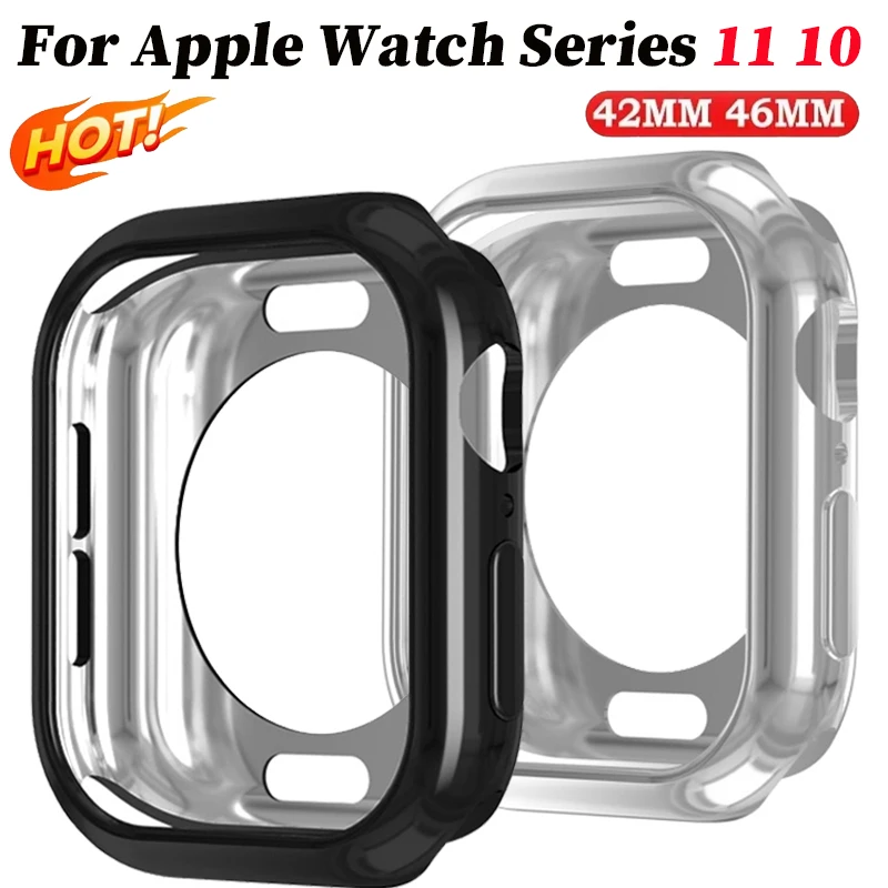 Change To Ultra Protective Case For Apple Watch S11 42mm 46mm No Screen Protector Full HD TPU Bumper Cover For iWatch Series 10