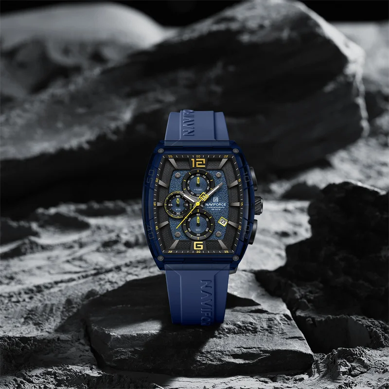 Top Brand NAVIFORCE Fashion Watches for Men Quartz Silicone Strap 50M Waterproof Date Original Man's WristWatch Reloj Hombr 2025 image 4