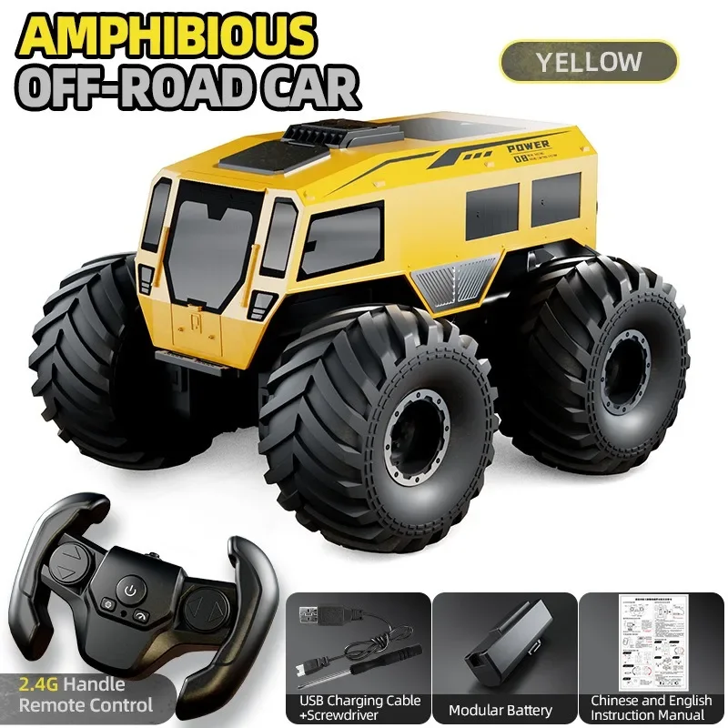 

ДЛЯ радиоуправляемых машин 4WD Вездеходный кросс-кантри-автомобиль RC Water Land-амфибия 2,4G Игрушечный автомобиль с дистанционным управлением Детский подарок Тонкий продукт