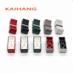 10pcs 24x10.5x9mm linear sliding potentiometer knob cap mixer push rod plastic cap console volume cap inner hole 4MM Slot hole