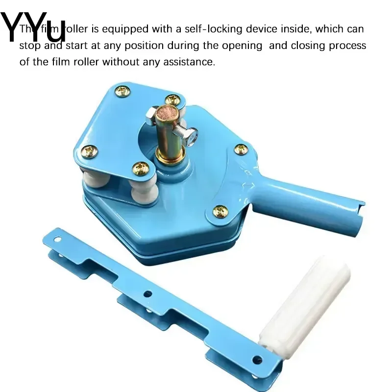 custom for Greenhouse Film Roller Manual Hand Crank Ventilation Shutter Side Roll Up Tool Skeleton Accessories Plastic Metal