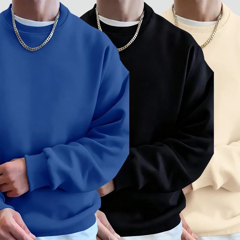 

Мужские флисовые осенние топы, уличные модные пуловеры, удобные классические толстовки, спортивная повседневная спортивная одежда, повседневная мягкая одежда