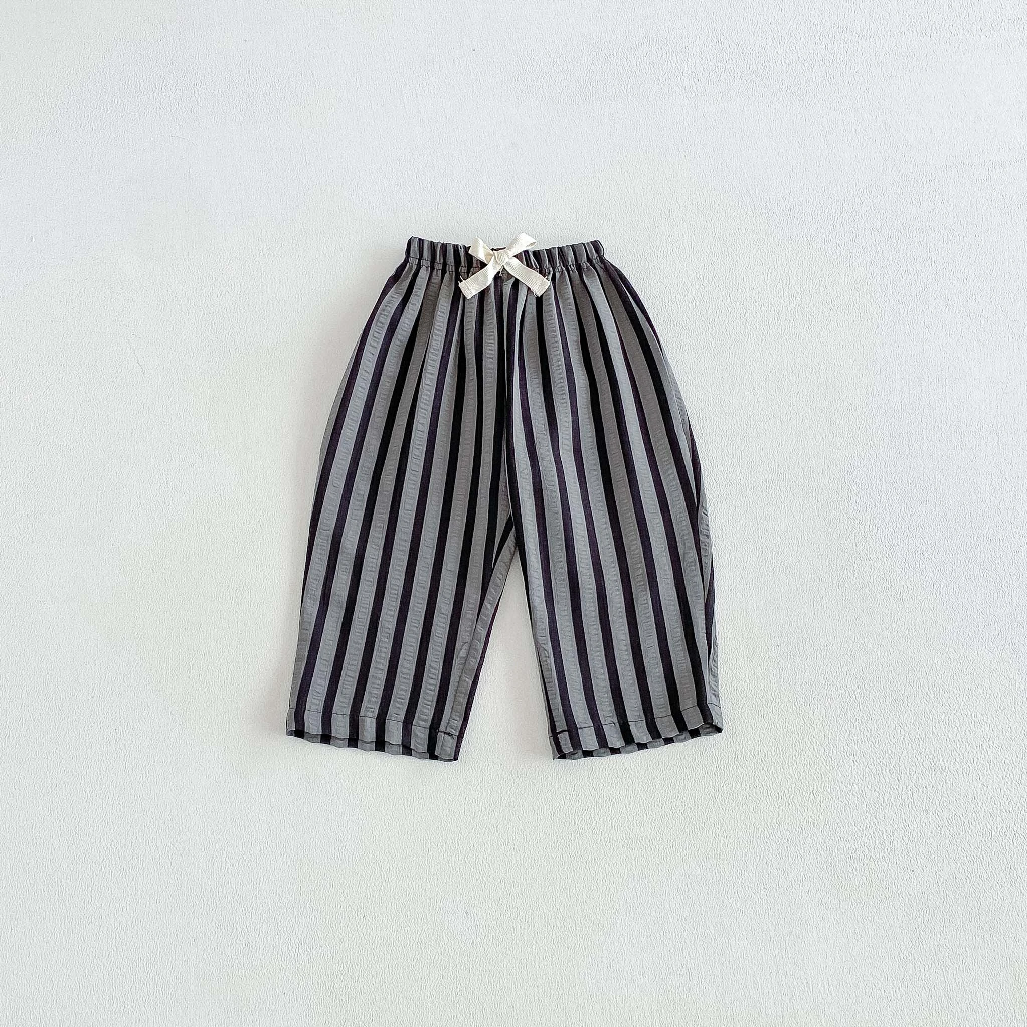 Fashion Casual Striped Pants Children's New Design Pants Simple Versatile Trousers Boys And Girls Loose Casual Mosquito Pants