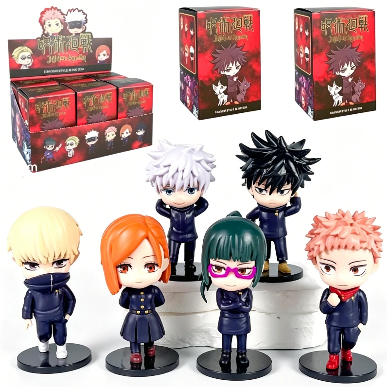 Jujutsu Kaisen Q-Version Blind Box Figuren Gojo Satoru Yuji Itadori Anime-Puppen Kapselspielzeug Modell-Ornamente Geschenkkollektion
