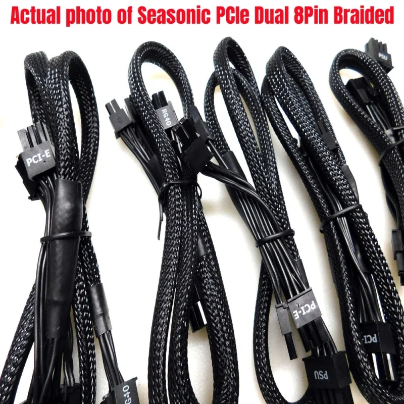 PCI-e Dual 8Pin 6+2Pin VGA GPU Power Cable for Seasonic PRIME, Snow Silent 1200W, 1050W, 1000W, 850W, 750W, 650W Modular Power