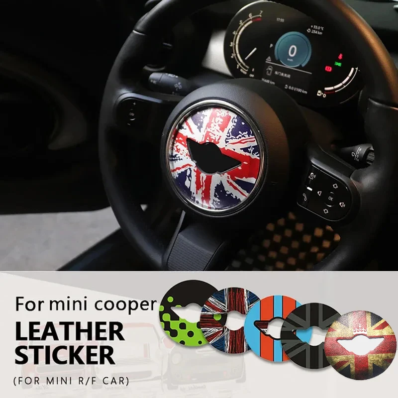 

Steering Wheel Stickers For Mini cooper F54 F55 F56 F60 R50 R52 R53 R55-R61 Car Sticker Clubman 3D Dedicated Car Sticker