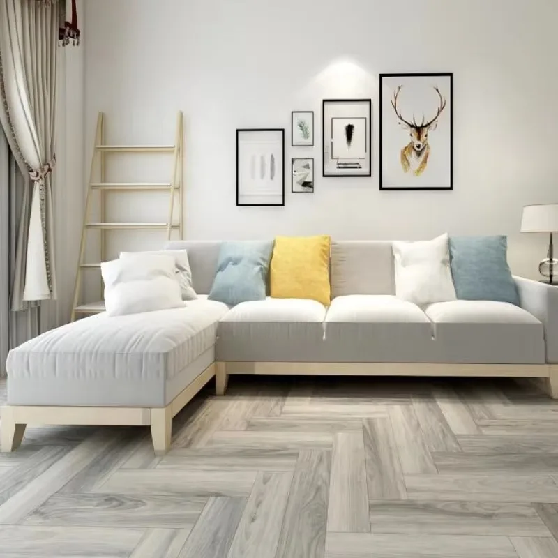 Tamaño personalizado, madera diseñada, haga clic en piso de vinilo con núcleo rígido avanzado, suelo de espiga de madera