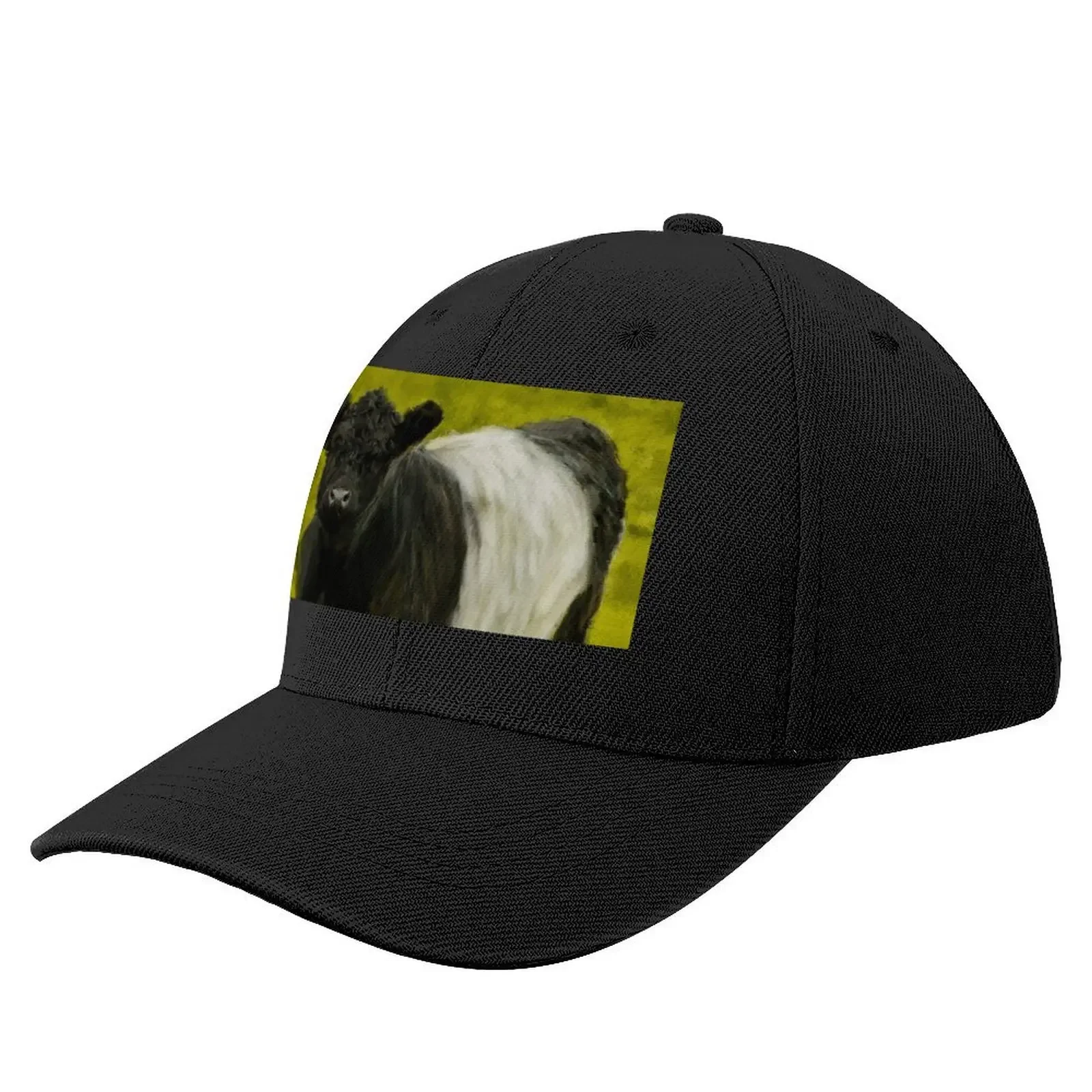 Belted Galloway Cow, Cute Farm Animal, Belted Galloway Cattle Oil Paint, Scottish Belted Galloway Cattle Baseball Cap