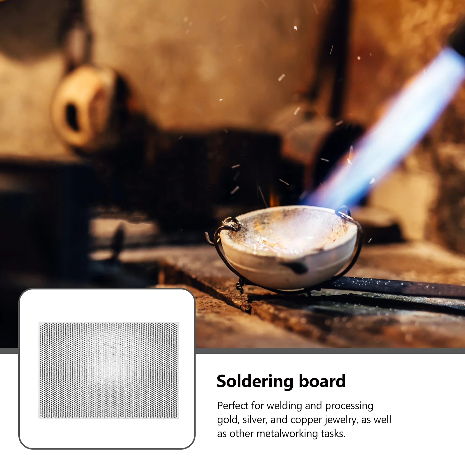 

Honeycomb Soldering Board For Jewelry Making Durable Ceramic Melting Panel High Temperature Resistant Workbench Protection For