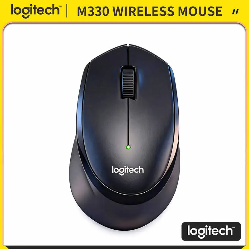 

Logitech M330 Wireless Mouse Silent Clicks 2.4GHz USB Nano Receiver Ergonomic Design Long Battery for Home Office PC Mac