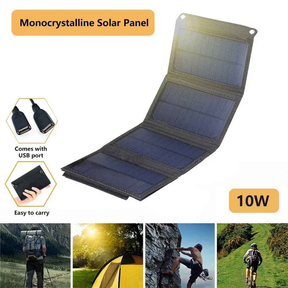 80W/30W Foldable Solar Panel Outdoor USB 5V Output Device Waterproof Portable Solar Panel Camping Accessories for Tourism Hiking