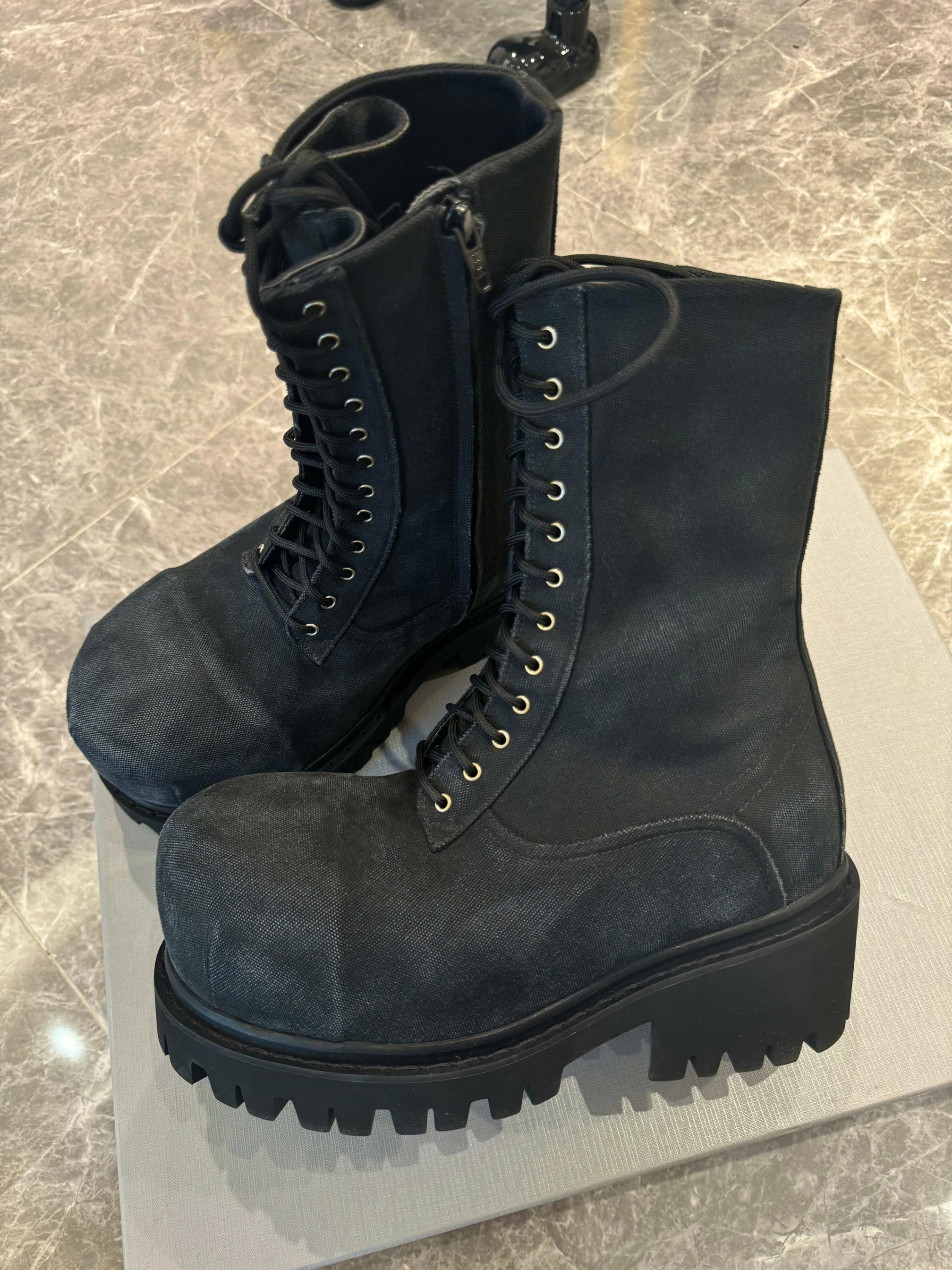 

Ретро k Рыцарские ботинки Мужские ботинки с большой головкой Мотоциклетные ботинки Desert Paris Спецодежда Кожаные ботинки до середины икры