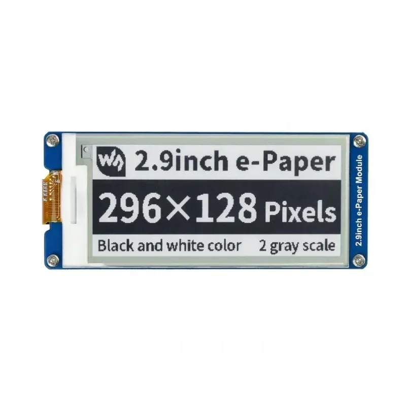 Waveshare 2.9inch E-Ink Display Module Black/White Two Colors e-Paper Partial Refresh Compatible with Raspberry Pi