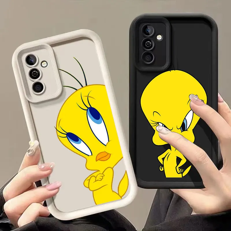 Cartoon T-Tweety Bird Sky Eye Stairs Soft Silicone Phone Case For Samsung Galaxy S20 S21 S23 S24 FE S22 S25 Plus Ultra