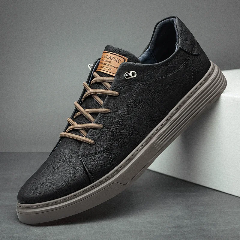 

Italian Genuine Leather Casual Shoes Men's Lace Up Oxford Outdoor Jogging Shoes Office Men's Dress Shoes Large Size 36-47