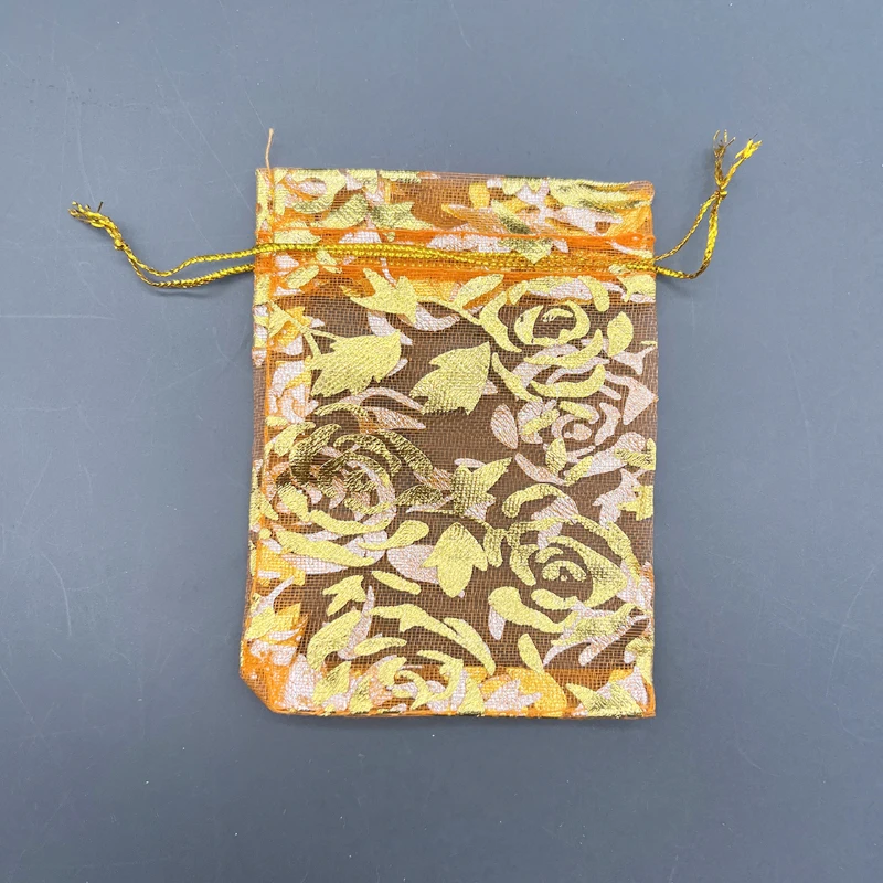 1000pcs Rose Organza Storage Pouch Flowers Sachet Bags Gift Pouches Bags Wholesale Wedding Packaging Bag Jewelry Drawstring Bag
